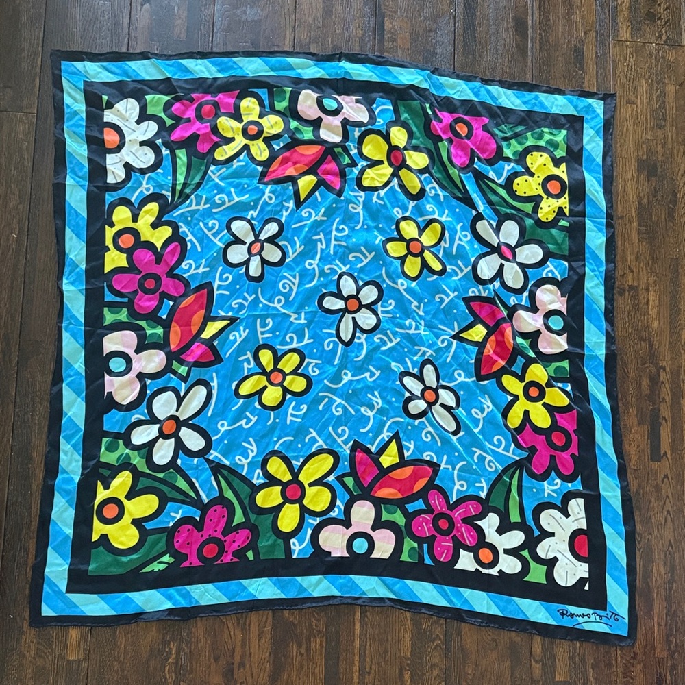 Romeo Britto silk scarf